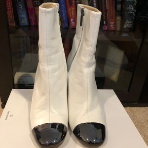 White Zara boot